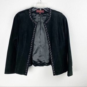 HAL RUBINSTEIN Black 100% Genuine Leather Lined Jacket, Size Medium